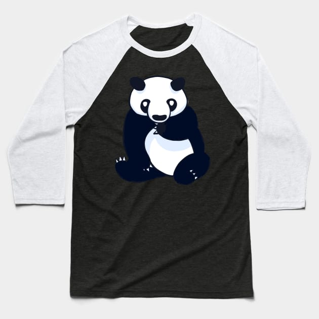 Panda Baseball T-Shirt by cutequokka